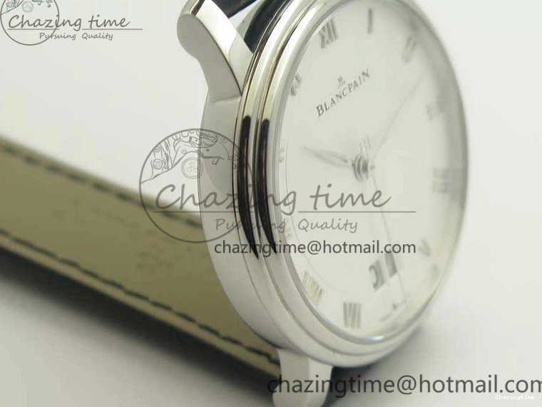 1228 SportInspired Villeret 6669 SS HG 1:1 Best Edition White Dial On Leather Strap V 8099